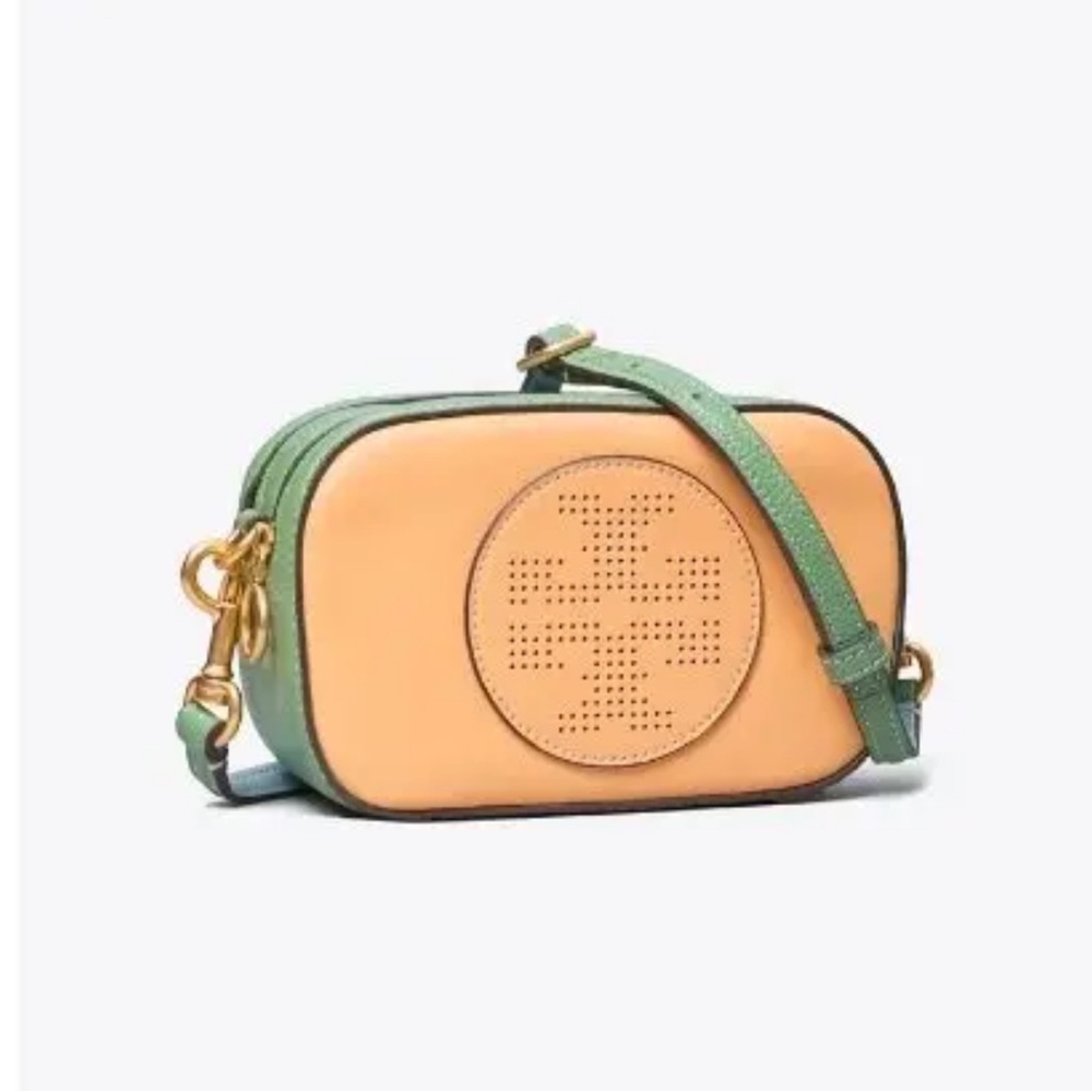Tory Burch Green and Yellow Perry Bombe Bag